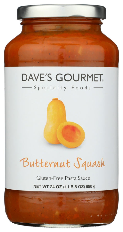 Dave's Gourmet Butternut Pasta Sauce is a Gold Medal Winner for "Best Pasta Sauce"! Our naturally wholesome butternut sauce is made from squash ripened in Oregon's Willamette Valley. It is enhanced with fresh garlic, onions, and roasted red peppers for a hearty and delicious flavor.