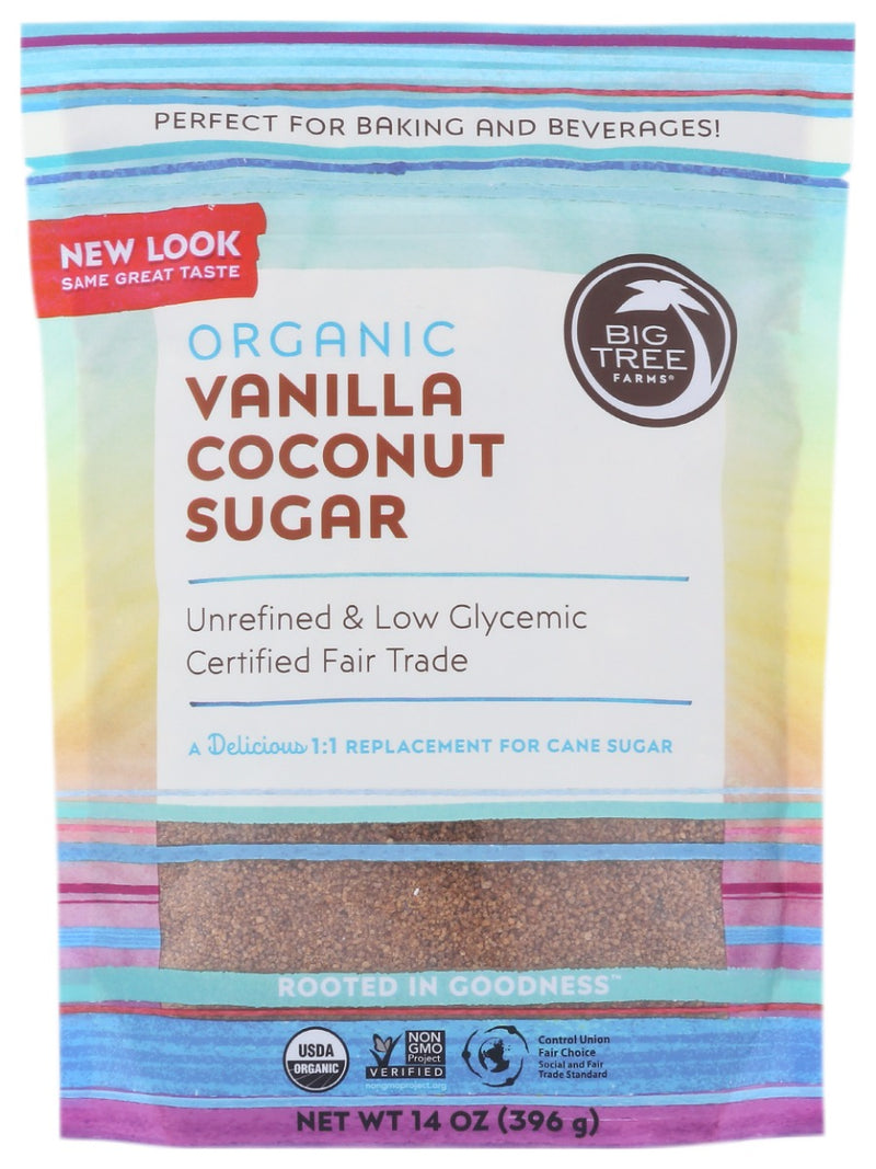 Rich and aromatic, with a velvety touch of pure vanilla bean, our Organic Vanilla Coconut Sugar gently deepens the savor of baked treats and adds sweetness to coffee and tea!
