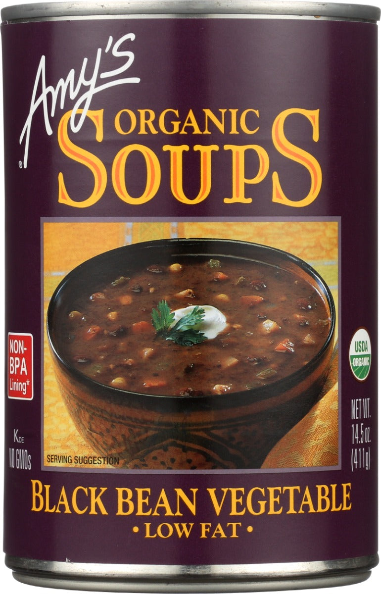 It's rich in flavor from vegetables and organic black beans, a good source of fiber.
