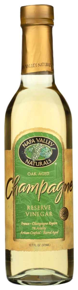 Pressed and then slowly aged in oak barrels for optimal flavor, each batch of our Champagne Vinegar boasts a crisp taste and golden color. We're fans of using it to craft a champagne vinegar dressing, marinade or pan sauce that features a lovely zing.