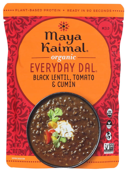 MAYA KAIMAL: Black Lentil Tomato and Cumin Organic Everyday Dal, 10 oz