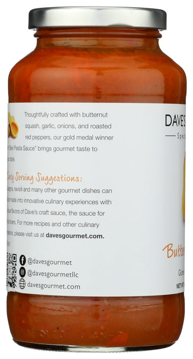 DAVES GOURMET: Butternut Squash Pasta Sauce, 24 oz