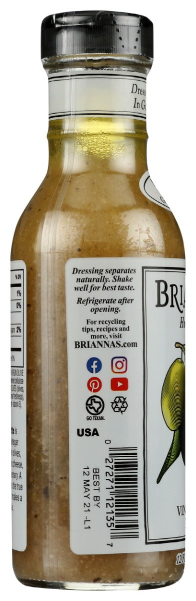 BRIANNAS: Italian Vinaigrette Dressing, 12 oz