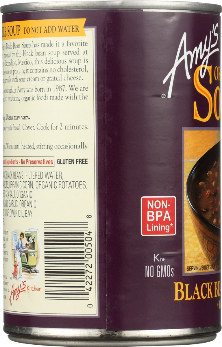 AMYS: Organic Black Bean Vegetable Soup, 14.5 oz