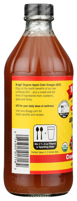 BRAGG: ACV Blends Cranberry Apple, 16 oz