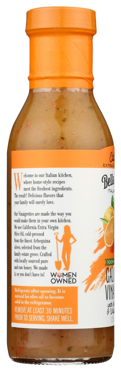 BELLA SUN LUCI: California Vinaigrette With Sweet Oranges and Wildflower Honey, 12 oz