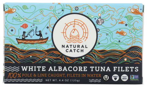 NATURAL CATCH: Tuna White Albacore In Water, 4.4 oz