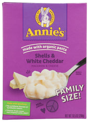 ANNIES HOMEGROWN: Shells and White Cheddar Mac and Cheese, 10.5 oz