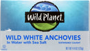 WILD PLANET: Wild White Anchovies In Water, 4.4 oz