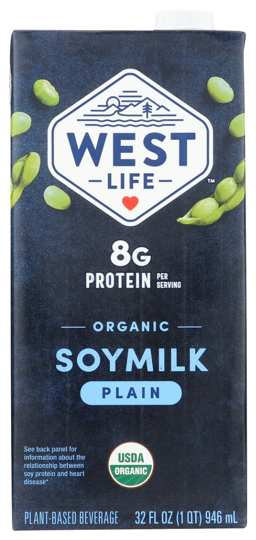 WEST LIFE: Organic Soymilk Plain, 32 fo