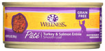 Wellness® Complete Health PÃ¢t Turkey &amp; Salmon Recipe is an excellent source of high quality protein and essential fatty acids, made with natural, wholesome ingredients free from grains, carrageenan, artificial colors, flavors or preservatives.