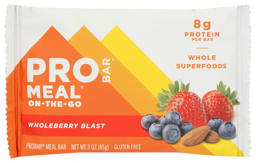 Easy to eat, delicious, and a complete meal substitute you'll want, again and again, this bar is blended with a creamy almond butter base, plump strawberries, sweet blueberries, and flavorful dates. With 8g of protein and 370 nutrient-dense calories, you'll never opt for skipping a meal again when this bar is nearby to fill you up and power you through your day.