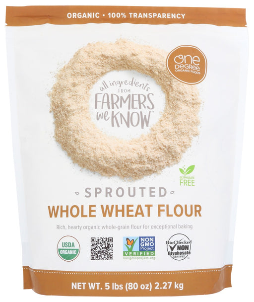 ONE DEGREE: Organic Sprouted Whole Wheat Flour, 80 oz