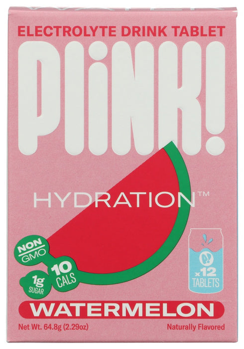 PLINK: Watermelon Electrolyte Drink Tablet Hydration 12Pkt, 1 bx