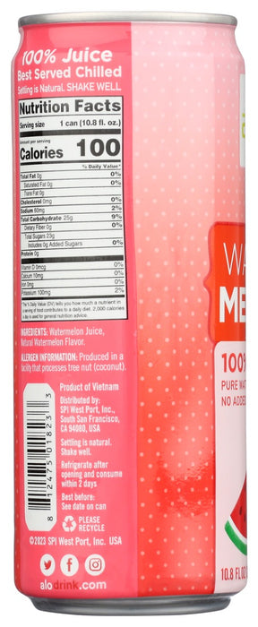 ALO: Pure Watermelon Juice, 11.2 fo