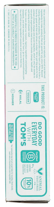TOMS OF MAINE: Fluoride Free Antiplaque and Whitening Toothpaste Peppermint, 4.5 oz