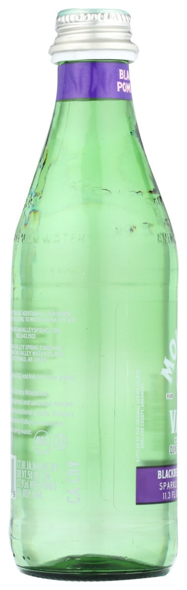 MOUNTAIN VALLEY: Sparkling Blackberry Pomegranate In Glass, 333 ml