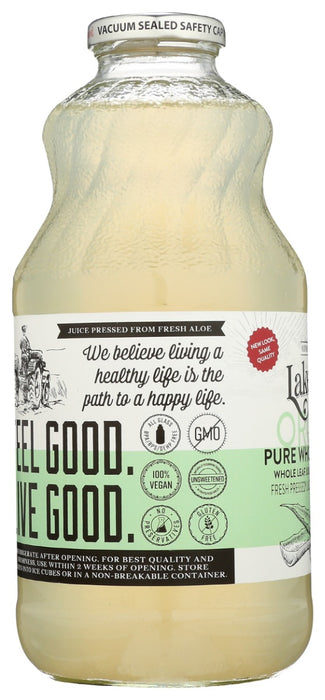 LAKEWOOD: Organic Pure Whole Leaf Aloe Juice, 32 fo