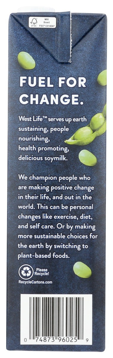 WEST LIFE: Organic Soymilk Plain, 32 fo
