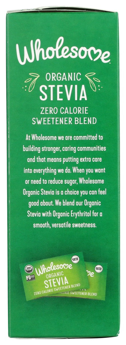 WHOLESOME: Organic Stevia Packets 75Pk, 2.65 oz