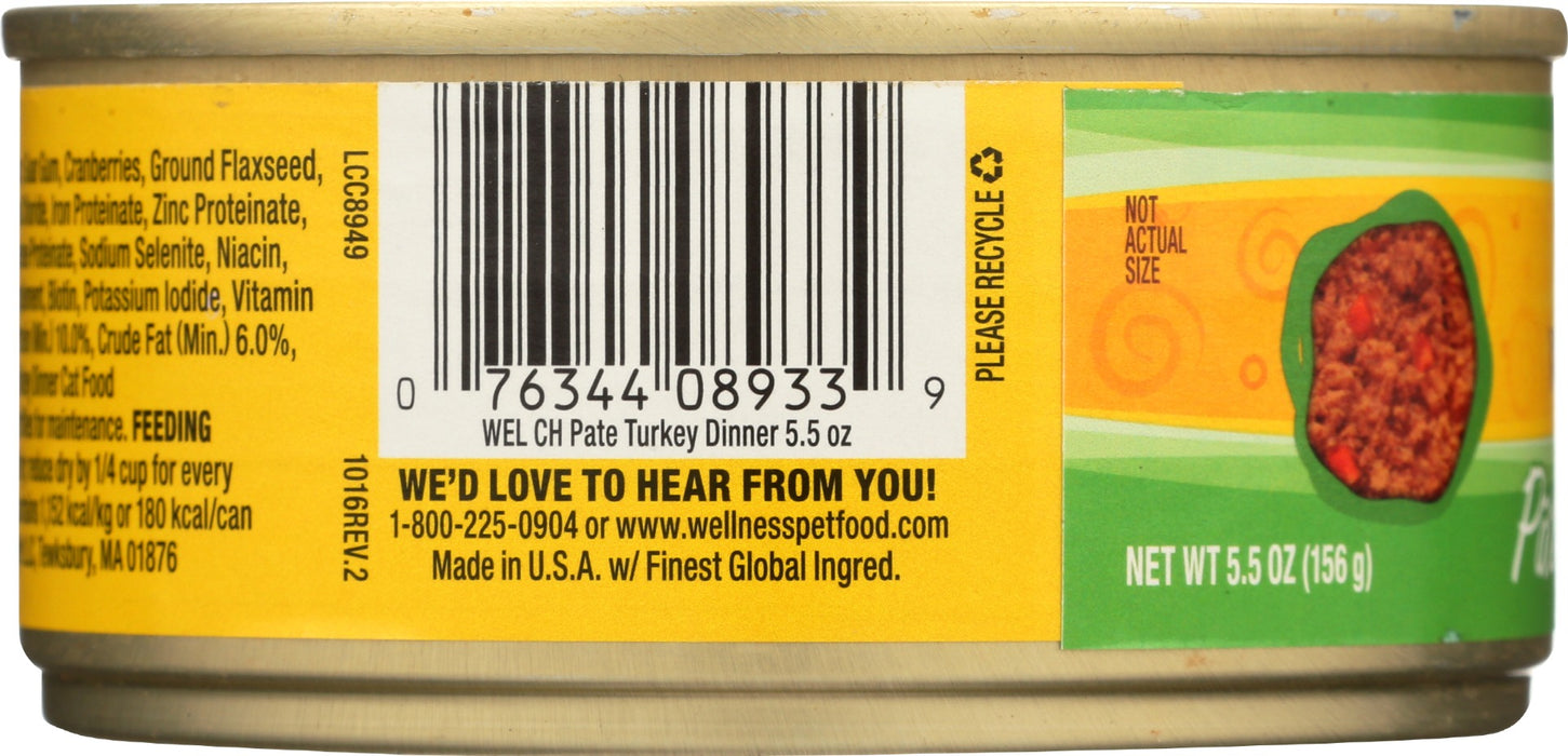 WELLNESS: Complete Health Pate Turkey Cat Food, 5.5 oz