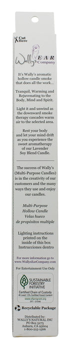 WALLY: Paraffin Ear Candles Lavender, 2 Candles