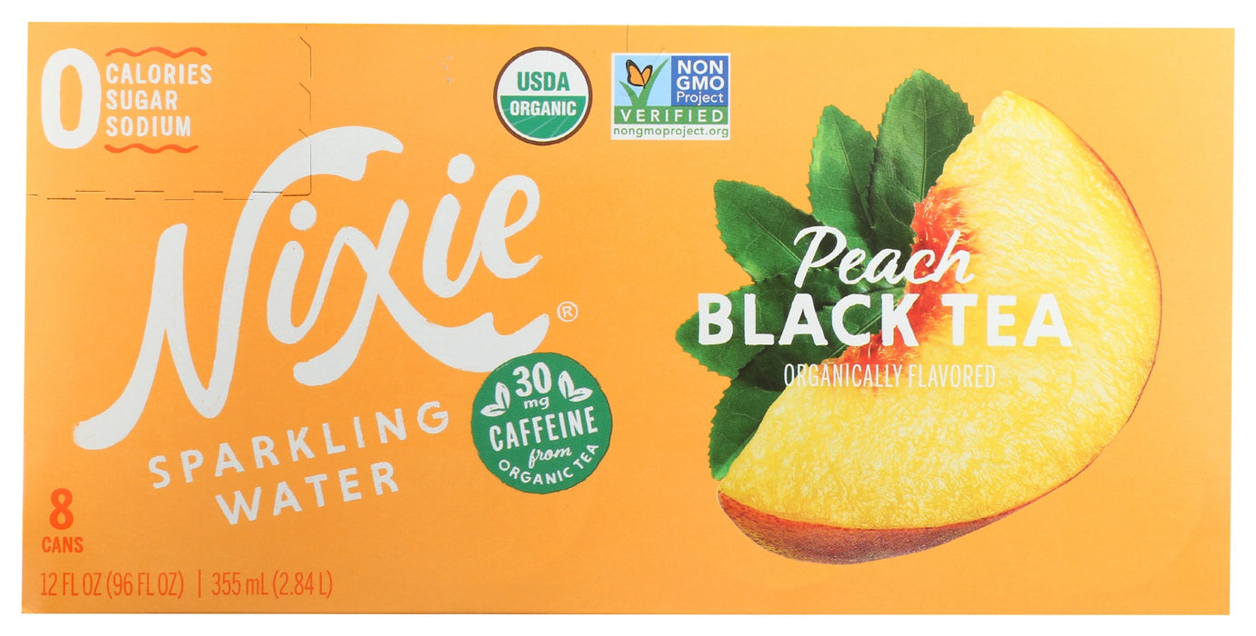 NIXIE: Peach Black Tea Sparkling Water 8Pk, 96 fo