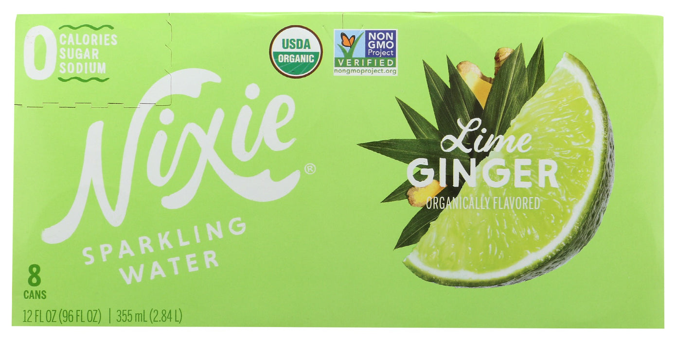 NIXIE: Lime Ginger Sparkling Water 8Pk, 96 fo