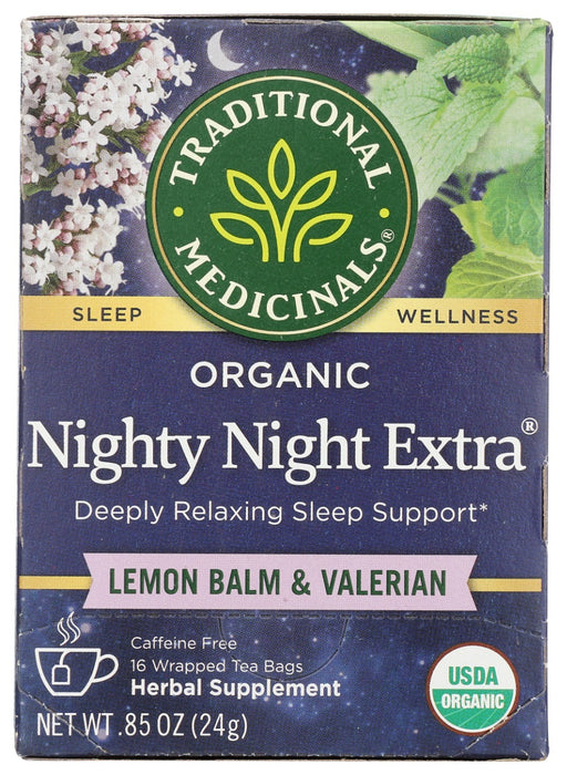 Our valerian tea for sleep infuses our original Nighty Night tea with the extra power of valerian. Celebrated by the ancient Greeks for its role in sleep promotion, valerian is a gentle, time-tested herbal sedative. To create our strongest sleep formula, we blended valerian with complementary herbs like passionflower, lemon balm, and peppermint to mellow you out and help you sleep easy.*