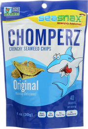 SeaSnax Chomperz are the perfect bite-size snack. Delicious seaweed curls wrapped in rice and lightly seasoned with a pinch of sea salt. More hearty and satisfying than popcorn, take Chomperz on your next trip, hike or work-out.
But don't be surprised if you find Chomperz... Strangely Addictive!