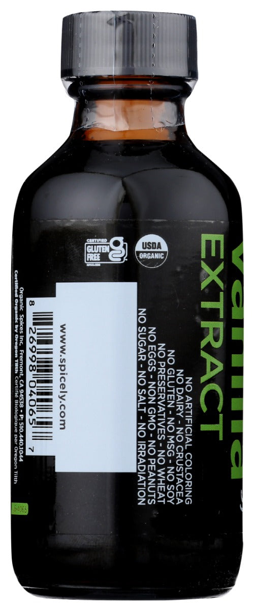SPICELY ORGANICS: Organic Vanilla Extract, 2 fo
