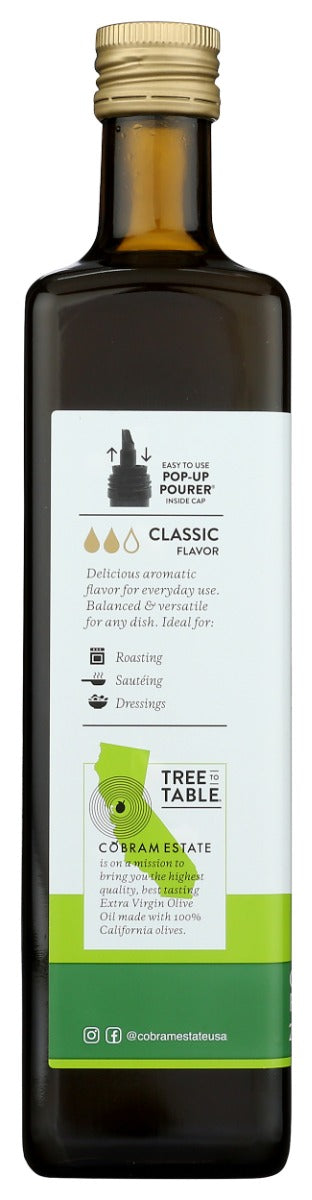 COBRAM ESTATE: Classic 100 Percent California Extra Virgin Olive Oil, 750 ml