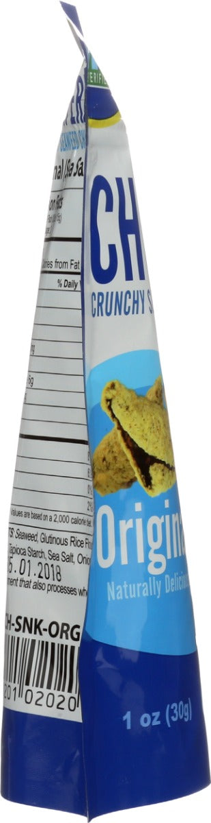 SEA SNAX: Chomperz Crunchy Seaweed Chips Original, 1 oz