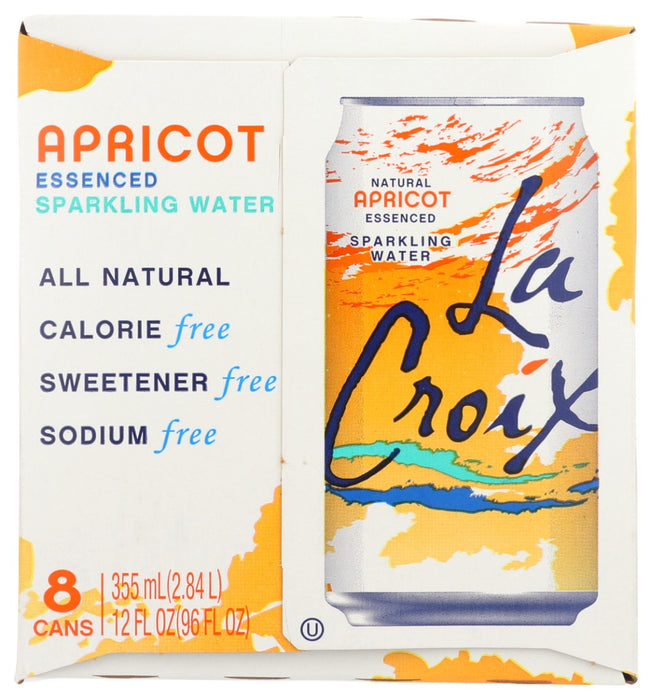 LA CROIX: Apricot Sparkling Water 8Pk, 96 fo