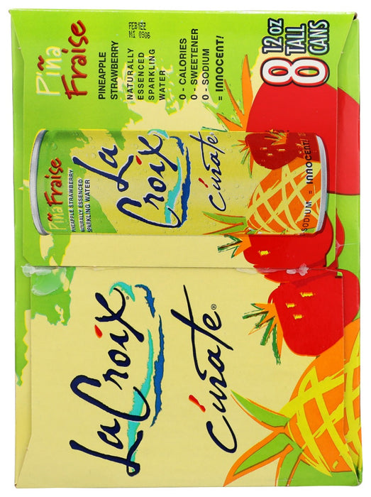 LA CROIX: Pina Fraise Flavored Sparkling Water 8Pk, 96 fo