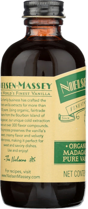 NIELSEN MASSEY: Organic Fairtrade Madagascar Bourbon Pure Vanilla Extract, 4 oz