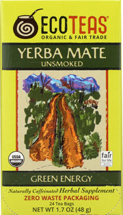 ECO TEA: Organic Yerba Mate Unsmoked, 24 bg