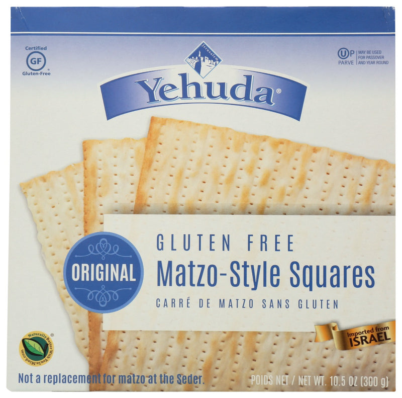 Yehuda Gluten Free Matzo-Style Squares brings the familiar crunch and taste of traditional matzo but without dietary concerns. Enjoy matzo ball soup, kugle, matzo brei, matzo brittle and so many other traditional and not so traditional delicacies with Yehuda Gluten Free Matzo-Style Squares.