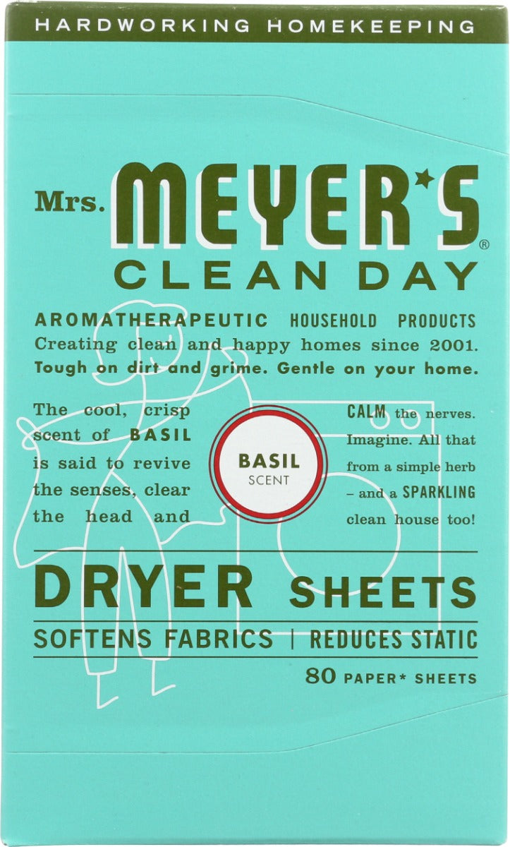 Mrs. Meyer's Clean Day Dryer Sheets work as fabric softeners, while also providing a special, singular scent for your home. Made without parabens, animal-derived ingredients or phthalates, our Dryer Sheets contain plant-derived softening agents and other thoughtfully chosen ingredients. Mrs. Meyer's products are made with cruelty-free formulas and are Leaping Bunny certified.
