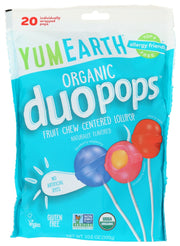 YUMEARTH: Organic Duo Pops Fruit Chew Centered Lollipop, 10.6 oz