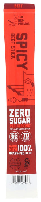 THE NEW PRIMAL: Spicy Beef Meat Sticks, 1 oz