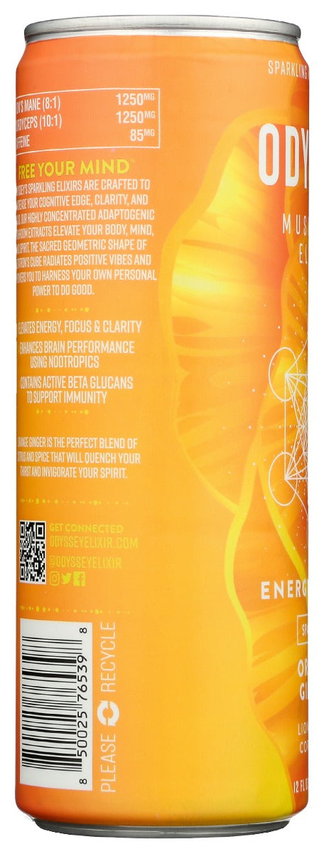 ODYSSEY ELIXIR: Energy Plus Focus Orange Ginger, 12 fo
