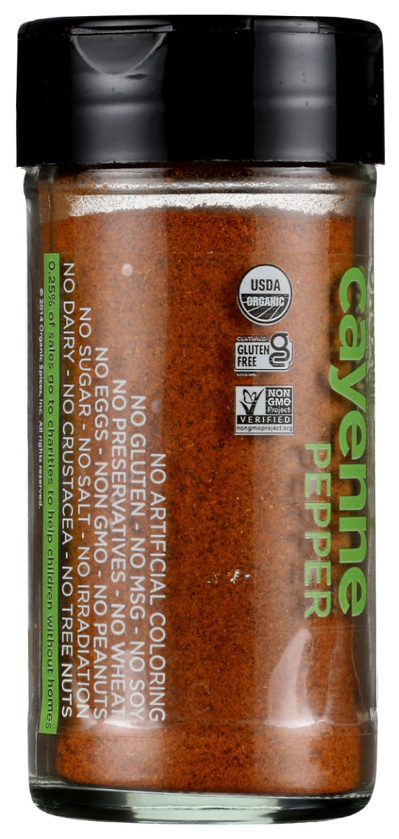 SPICELY ORGANICS: Organic Cayenne Pepper Jar, 1.6 oz