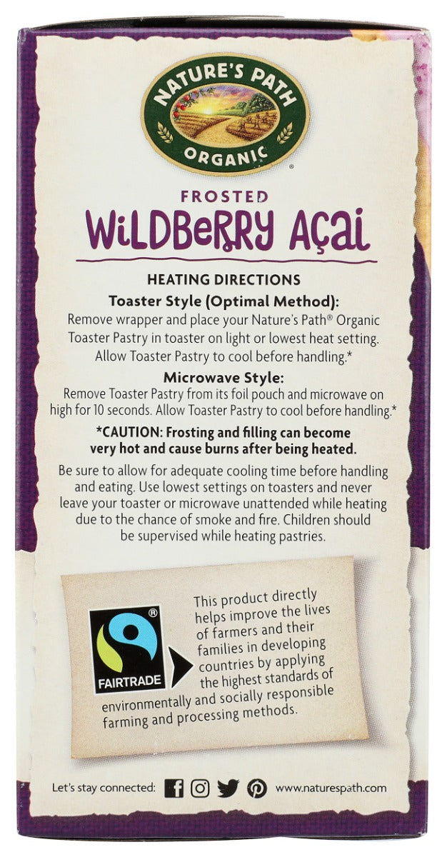 NATURES PATH: Frosted Wildberry Acai Toaster Pastries, 11 oz