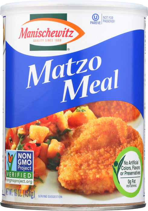 Manischewitz Classic Matzo Meal is the original breadcrumb replacement, so your recipes will turn out just how bubby made them!