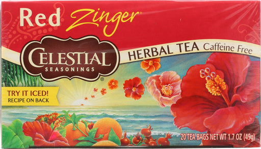 We first introduced Red Zinger in 1972, and nothing around here has been the same since. The 'zing' comes from a blend of tart and tangy hibiscus, balanced by cool, refreshing peppermint and the unique, earthy sweetness of wild cherry bark.