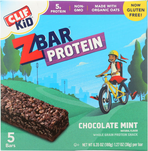 CLIF KID: ZBar Protein Chocolate Mint 5Ct, 6.35 oz