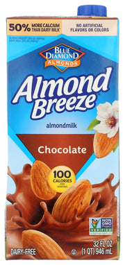 It's not often you find something that tastes so delicious. Almond Breeze® Chocolate is one of those rare treats. The creamy texture and chocolaty richness is perfect for satisfying your cravings for something sweet and chocolate. It's also calcium enriched, lactose free, and soy free.