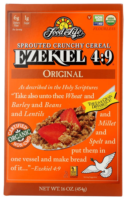 Most like our World Famous original Ezekiel 4:9® Bread - this cereal has a simple flavor and can be used as a topping for yogurt, ice cream or as a snack.