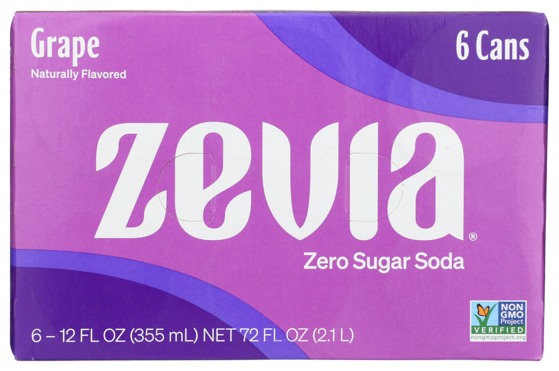 Stay cool with Zevia Grape Soda. Naturally sweetened with zero sugar, and zero calories. Yet so much flavor. It might make you a bit nostalgic"taking you back to some happy summer scene like riding your bike to the swimming hole. But don't worry, that's just the refreshment kicking in. It means it's working. Packaging may vary.